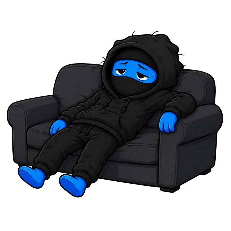 Procrastinateur affalé sur un canapé